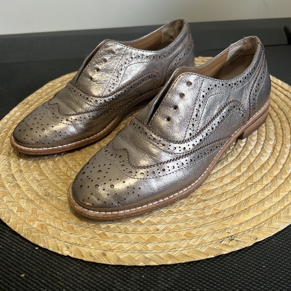 Bass Rose Gold Metallic Oxford Loafer Size 5.5 - Picture 4 of 12